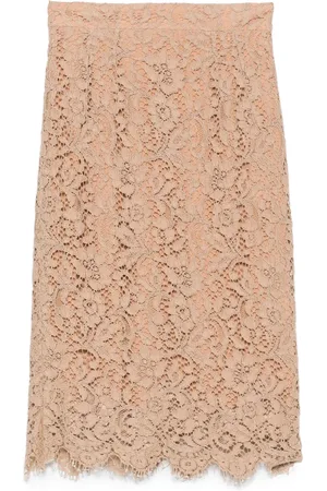 Dolce & Gabbana 2000s corded-lace midi skirt