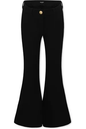 Balmain Logo-patch flared trousers