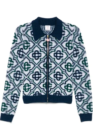 Casablanca Monogram zip-up cardigan