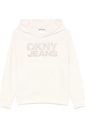 DKNY Rhinestone-logo hoodie