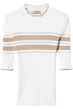 Twin-Set Rib-knit striped top