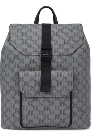 Karl Lagerfeld Monogram-print buckled backpack