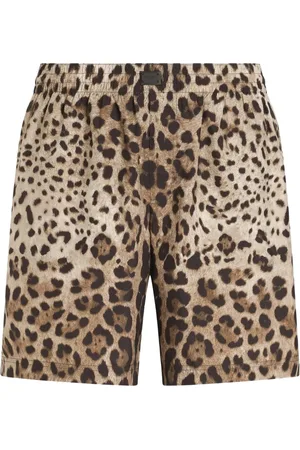 Dolce & Gabbana Leopard-print swim shorts