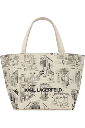 Karl Lagerfeld X Jorge Parra all-over print canvas tote bag