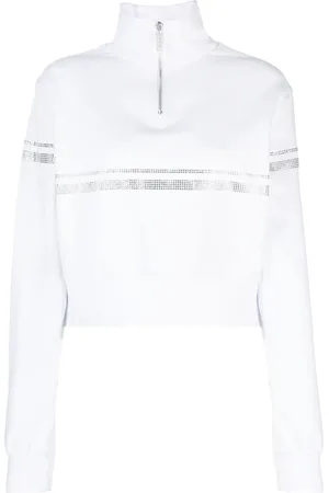 GCDS Logo-print crystal-embellished sweatshirt