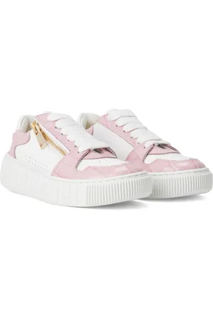 VERSACE Greca-detail leather sneakers