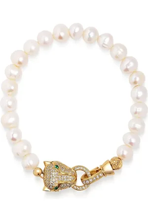 Nialaya Panther pearl bracelet