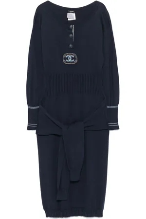CHANEL 2008s knitted midi dress