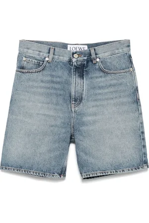 Loewe Logo-patch denim shorts