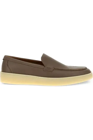 HUGO BOSS Grained-leather loafers