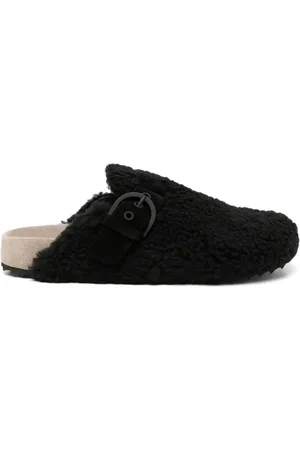 James Perse Faux-shearling slippers