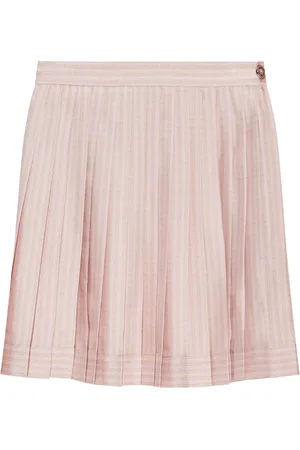 VERSACE Chain-print pleated skirt