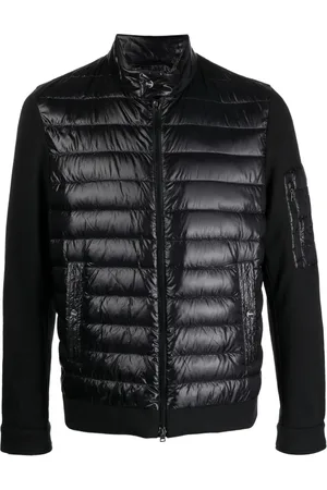 HERNO Padded-panel zipped jacket