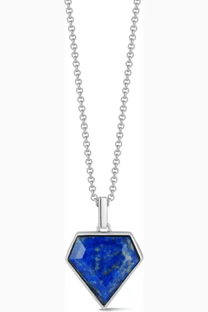 Mateo Sterling Pentagon lapis necklace