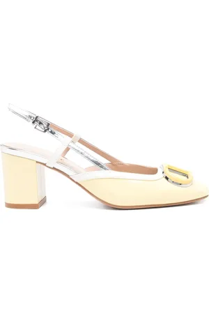 Twin-Set 70mm faux-leather sling back pumps
