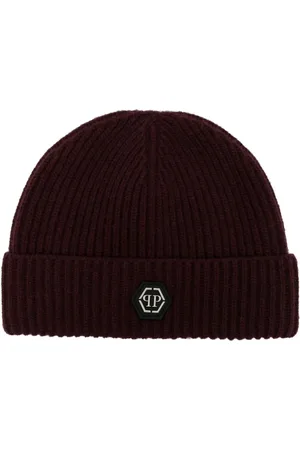 Philipp Plein Logo-plaque wool beanie