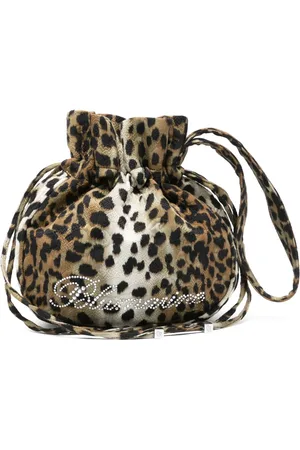 BLUMARINE Printed satin clutch bag