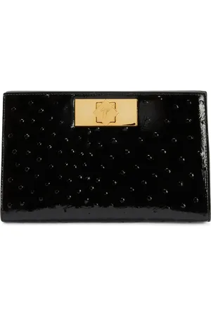 Giuseppe Zanotti Annhita ostrich-print leather clutch bag