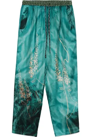 PIERRE-LOUIS MASCIA Aloe silk cropped trousers