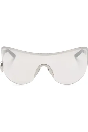 Acne Studios Logo-charm shield-frame sunglasses