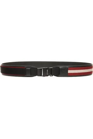 Bally Tobyn striped canvas belt