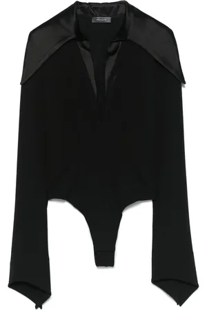 MUGLER Spiky-collar bodysuit