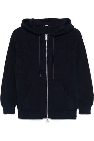 add Ribbed-knit hoodie