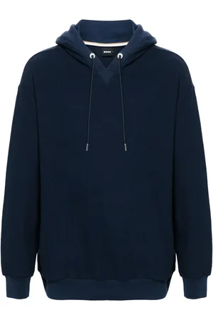 HUGO BOSS Bouclé cotton hoodie