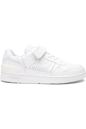 Lacoste T-Clip touch-strap leather sneakers