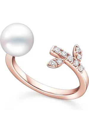 Tasaki 18kt rose gold Kugel Akoya pearl and diamond ring