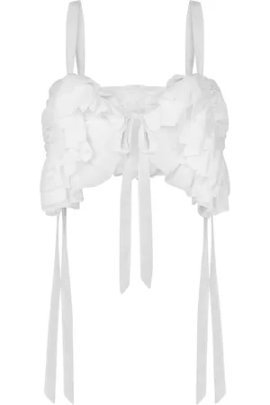 Moschino Ruffle-detail crop top