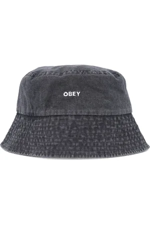 Obey Logo-embroidered bucket hat