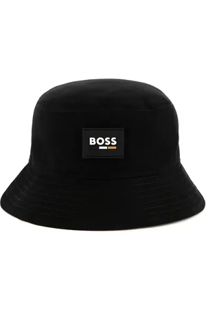 HUGO BOSS Logo-patch cotton bucket hat