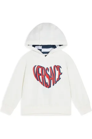 VERSACE Heart logo-print hoodie