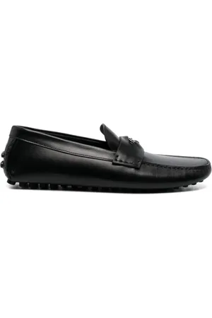 Roberto Cavalli Logo-plaque leather loafers