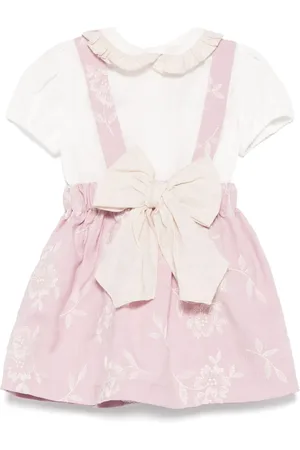LA STUPENDERIA Floral-embroidered dress set