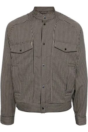 Emporio Armani Striped bomber jacket