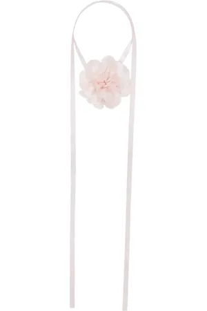 MONNALISA Rose-appliqué choker