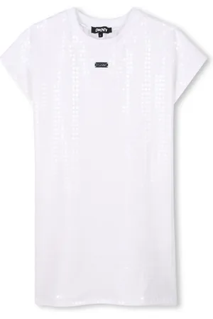 DKNY Sequin-embellished T-shirt dress