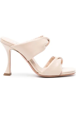 Aquazzura Twist 95mm leather mules