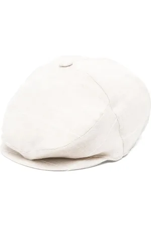 COLORICHIARI Linen baker boy cap