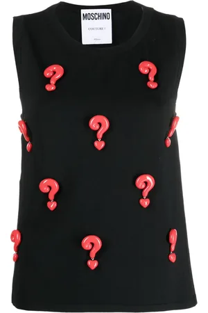 Moschino Question mark sleeveless blouse
