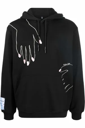 Alexander McQueen Hand-print cotton hoodie