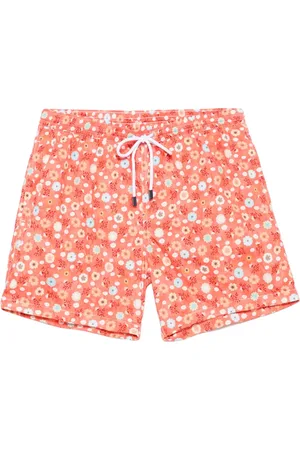 BARBA Floral-print swim shorts