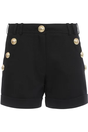 Balmain Piqué-weave mini shorts