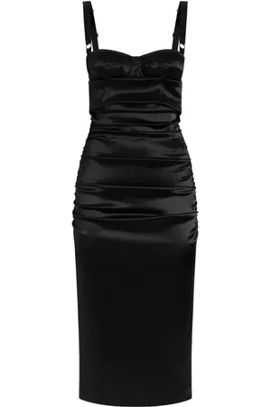 Dolce & Gabbana Ruched satin midi dress