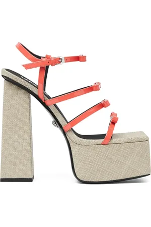 VERSACE Gianni Ribbon 150mm platform sandals