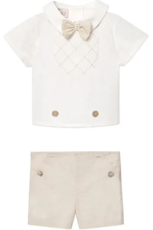 PAZ RODRIGUEZ Bow-detail polo shirt and short set