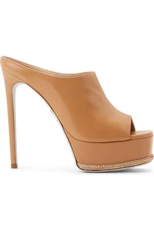 RENE CAOVILLA Crystal-embellished platform sandals