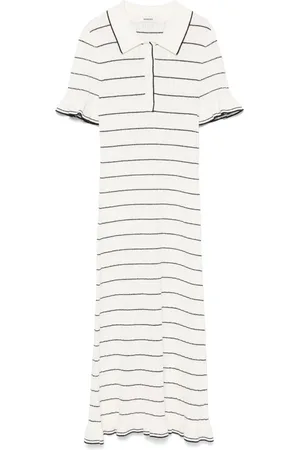 Sandro Striped knitted dress